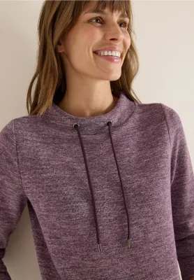 Cecil TOS Melange Rib Funnel Neck