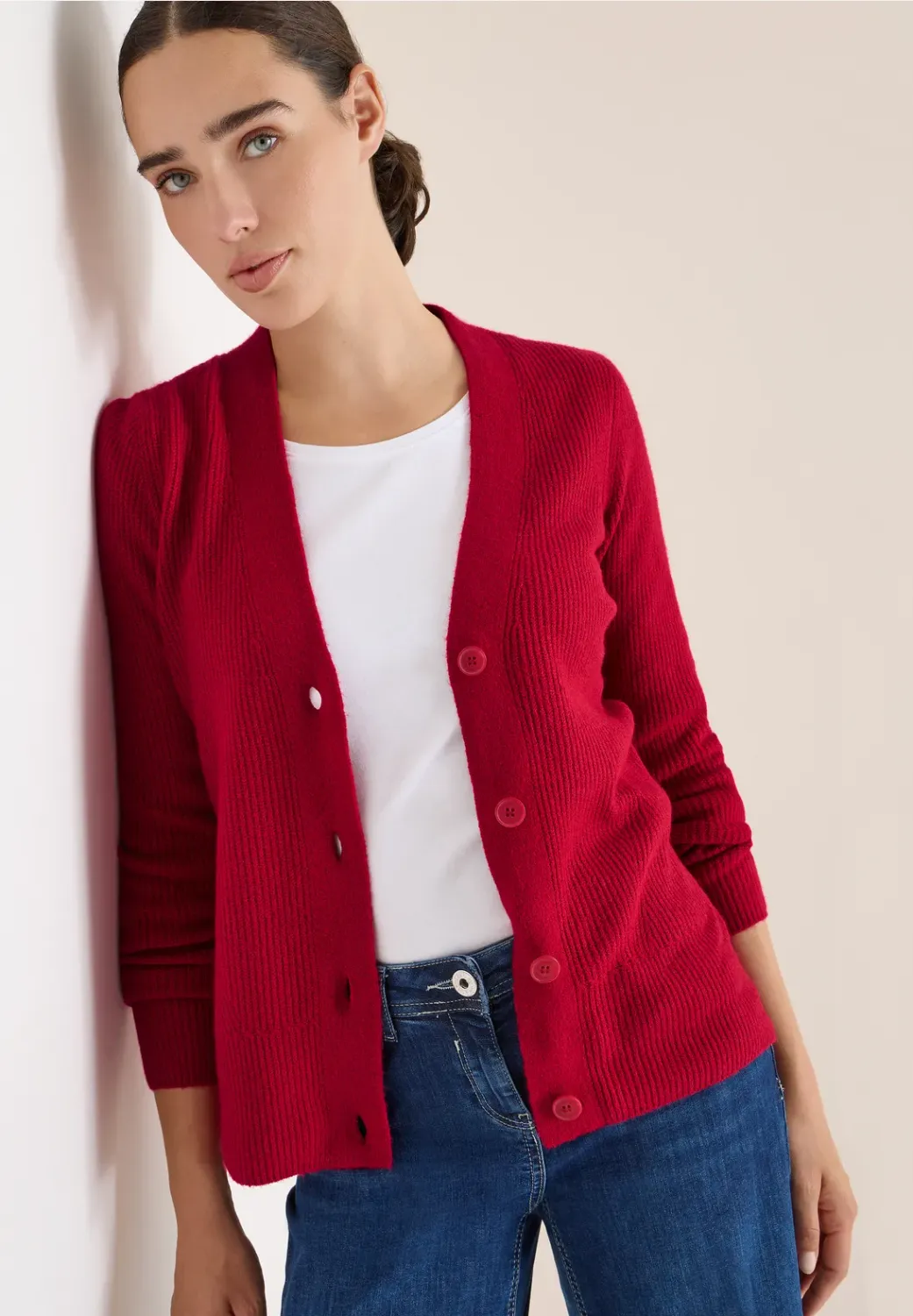 Cecil NOS_Cosy rib-mix Cardigan