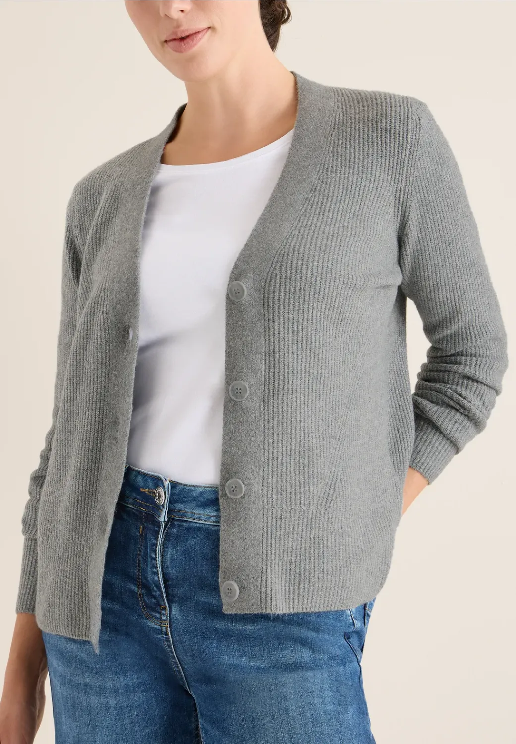 Cecil NOS_Cosy rib-mix Cardigan