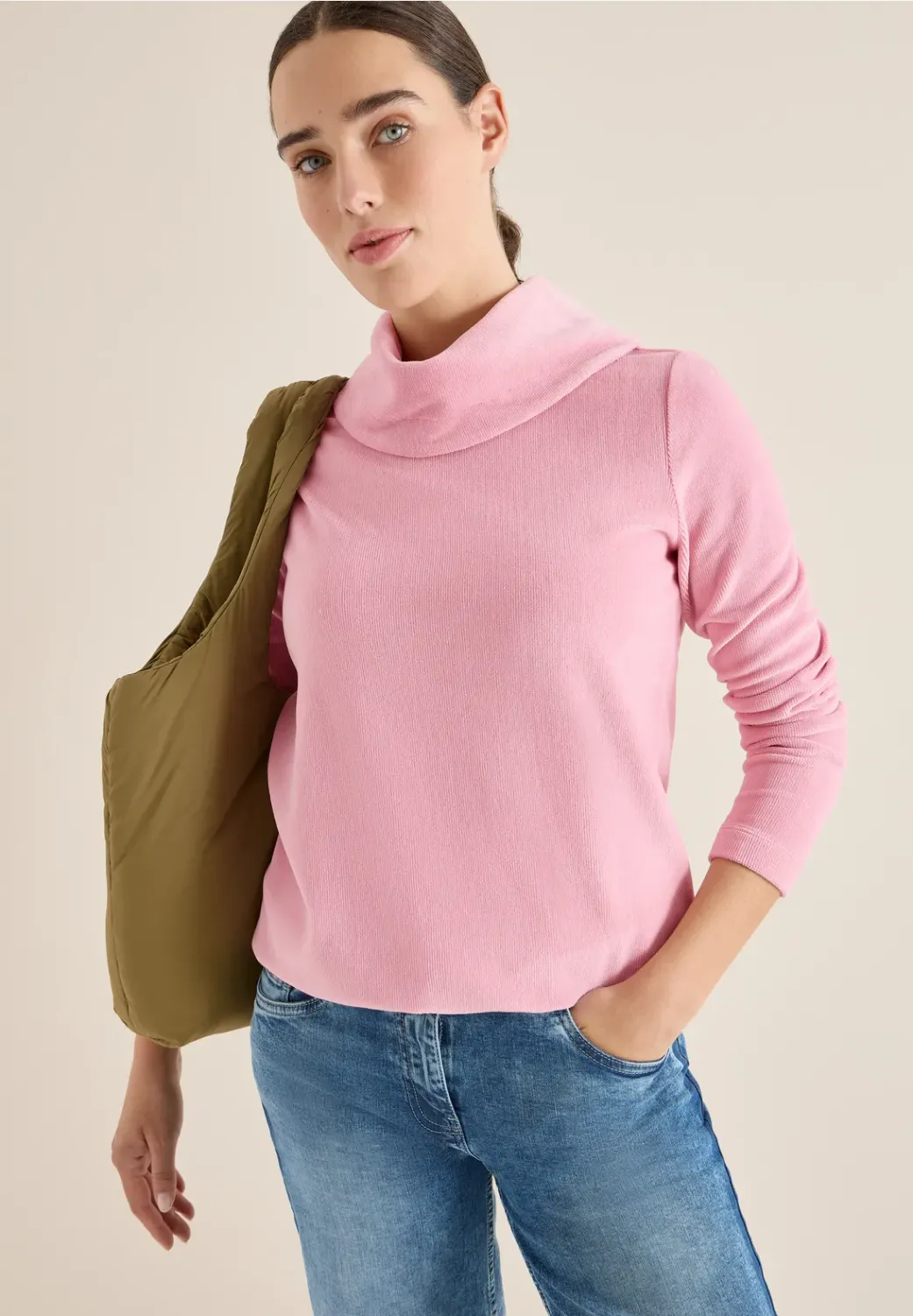 Cecil TOS Fine Cord Big Collar T-