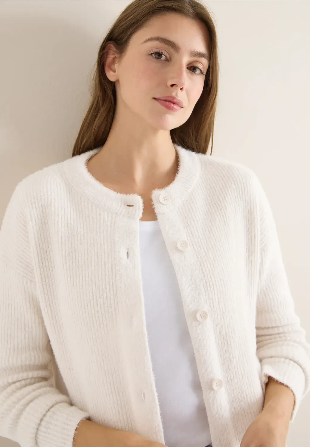 Cecil Ribbed  featheryarn cardiga