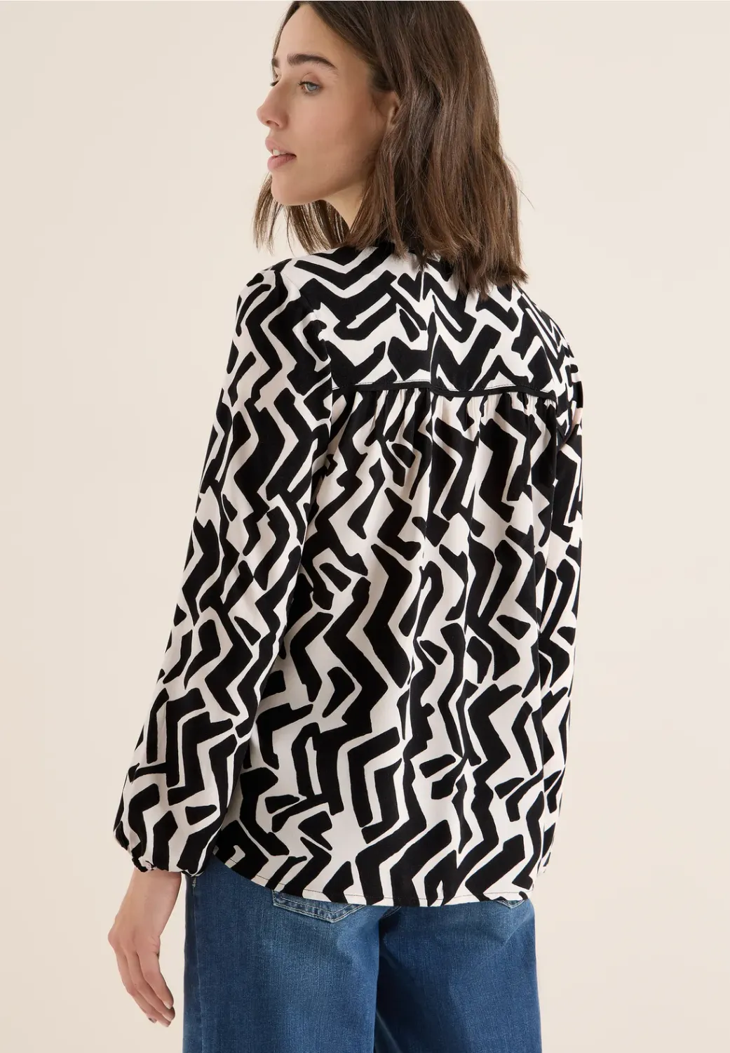 Cecil 2 Color Printed Blouse