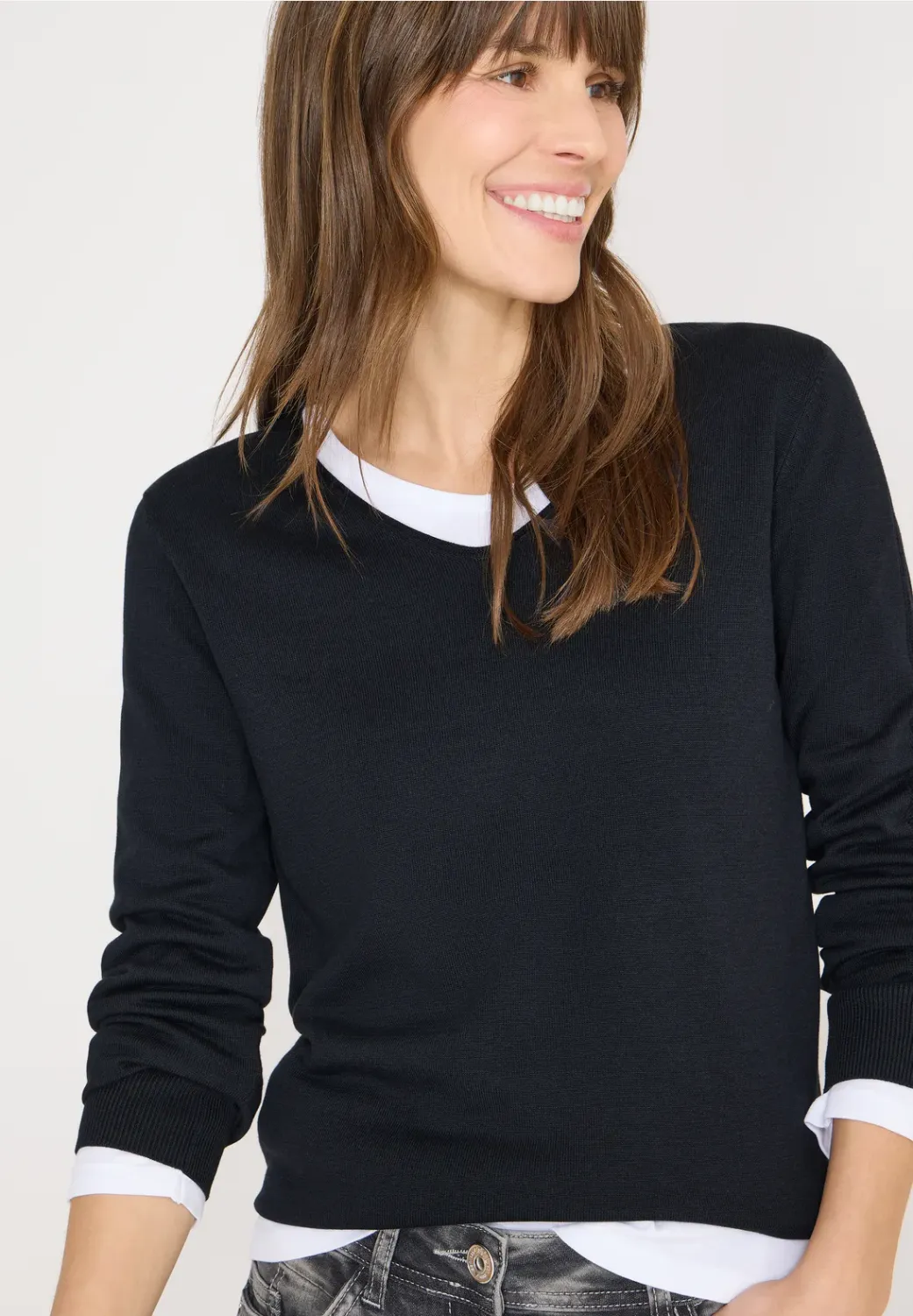 Cecil NOS_Basic V-Neck Pullover