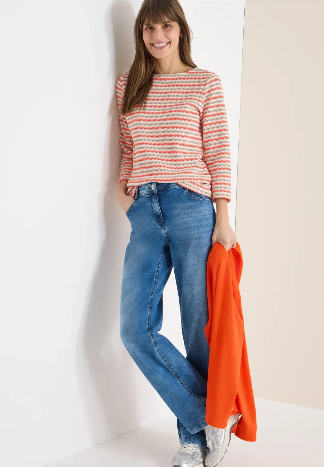 Cecil Multi Stripe Knit T-Shirt