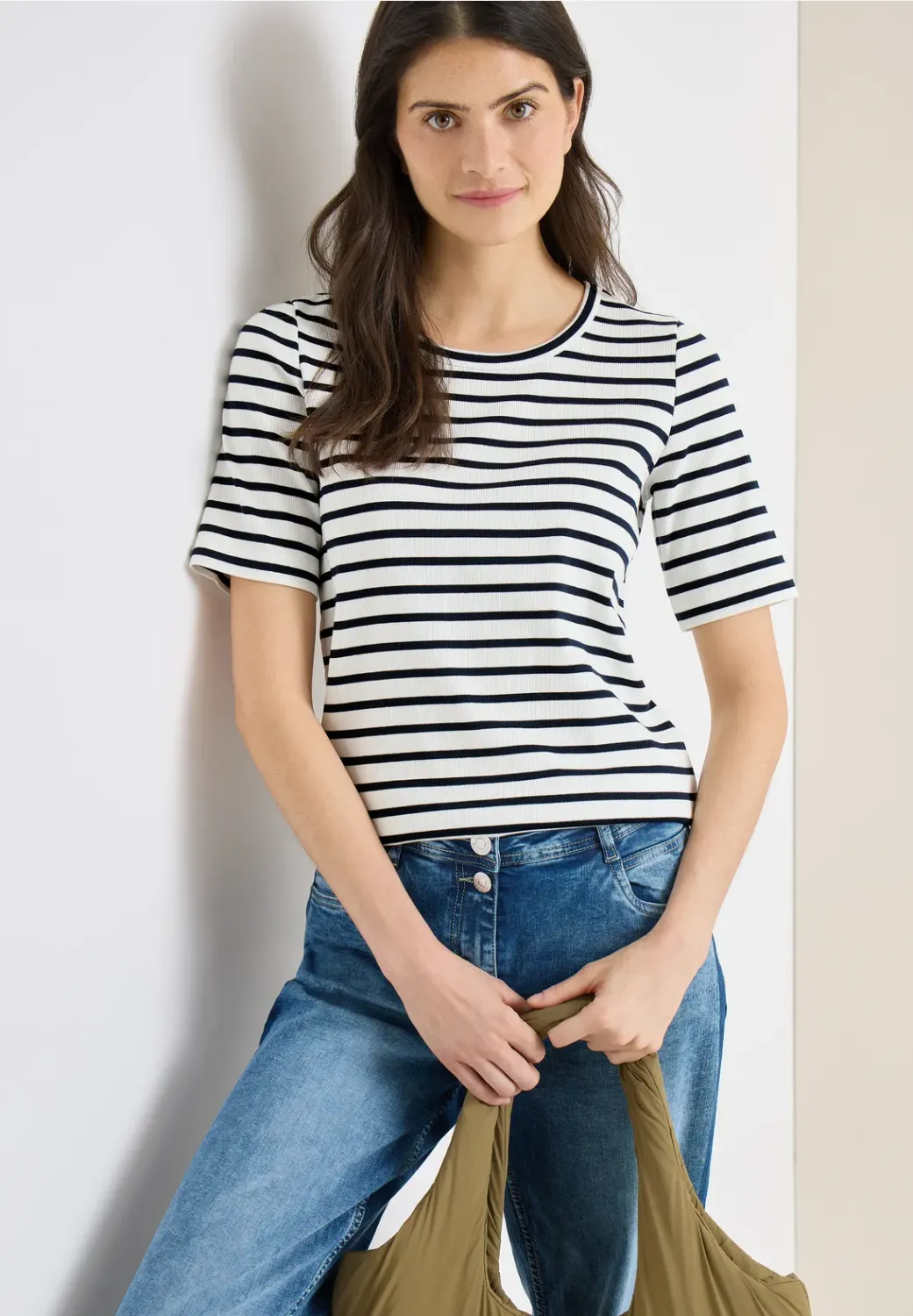 Cecil Basic Stripe Rib Shirt