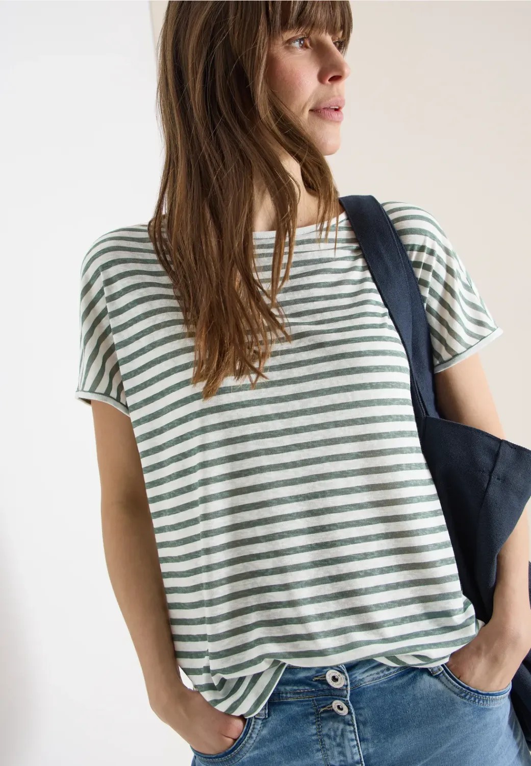 Cecil LINEN OPTIC_Two-Tone Stripe
