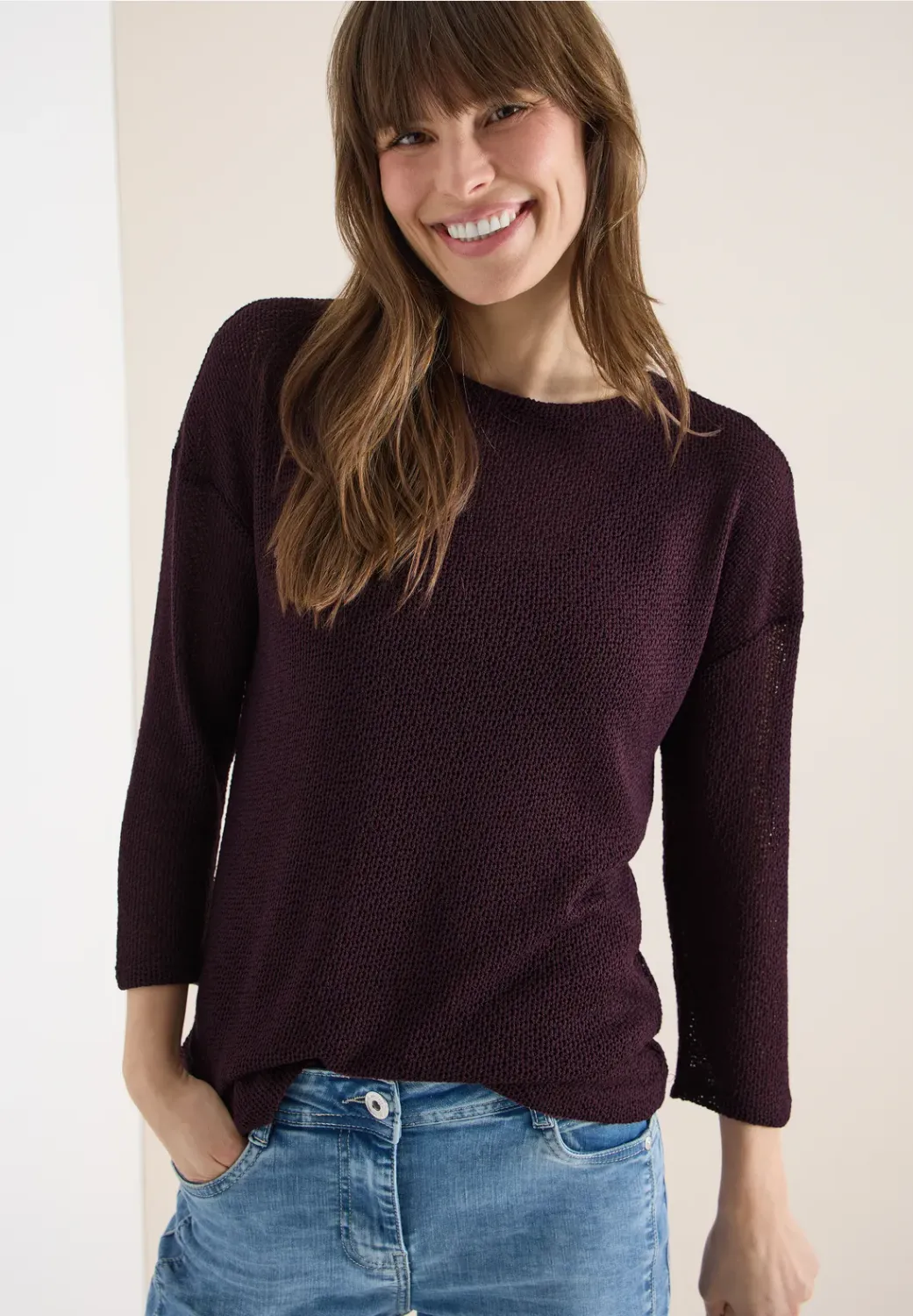 Cecil LP_Solid Ajour T-Shirt