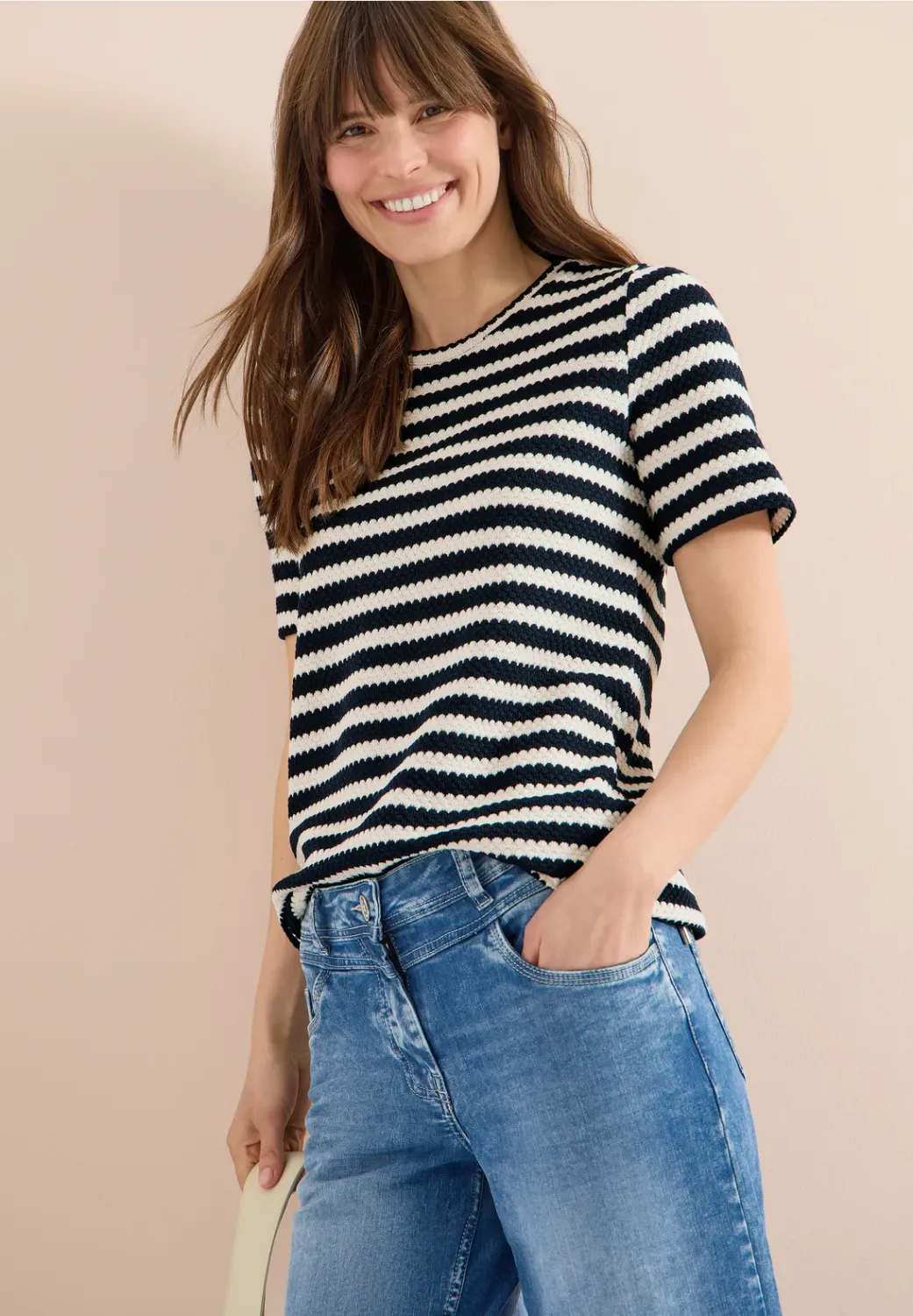 Cecil Striped Ajour Structure T-S