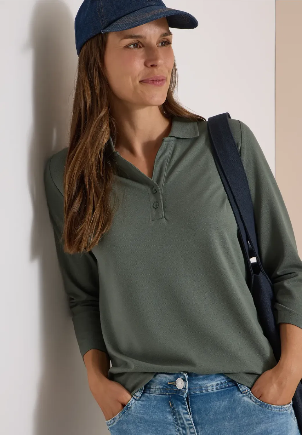 Cecil Solid Polo With Buttons
