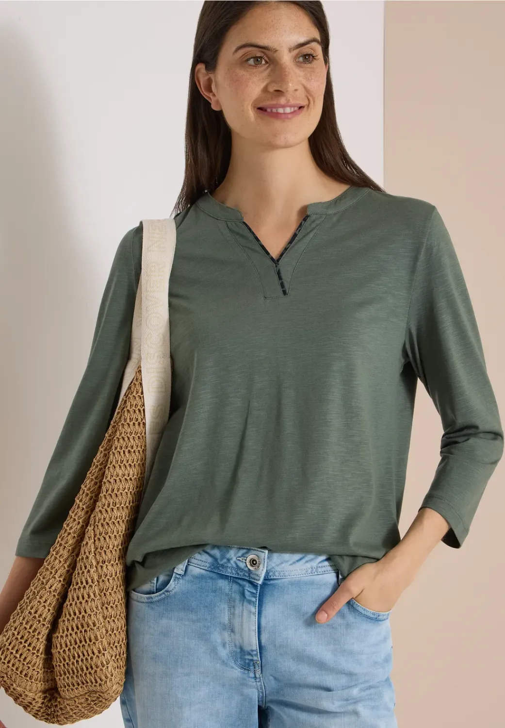 Cecil Solid Mesh Tunic