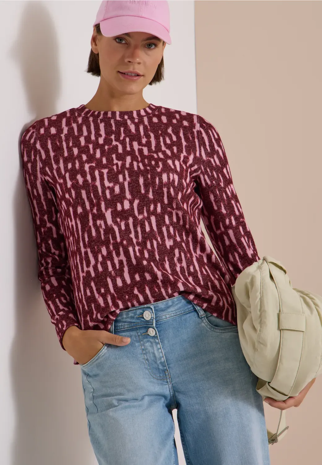 Cecil Cosy Melange AOP Roundneck