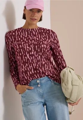 Cecil Cosy Melange AOP Roundneck