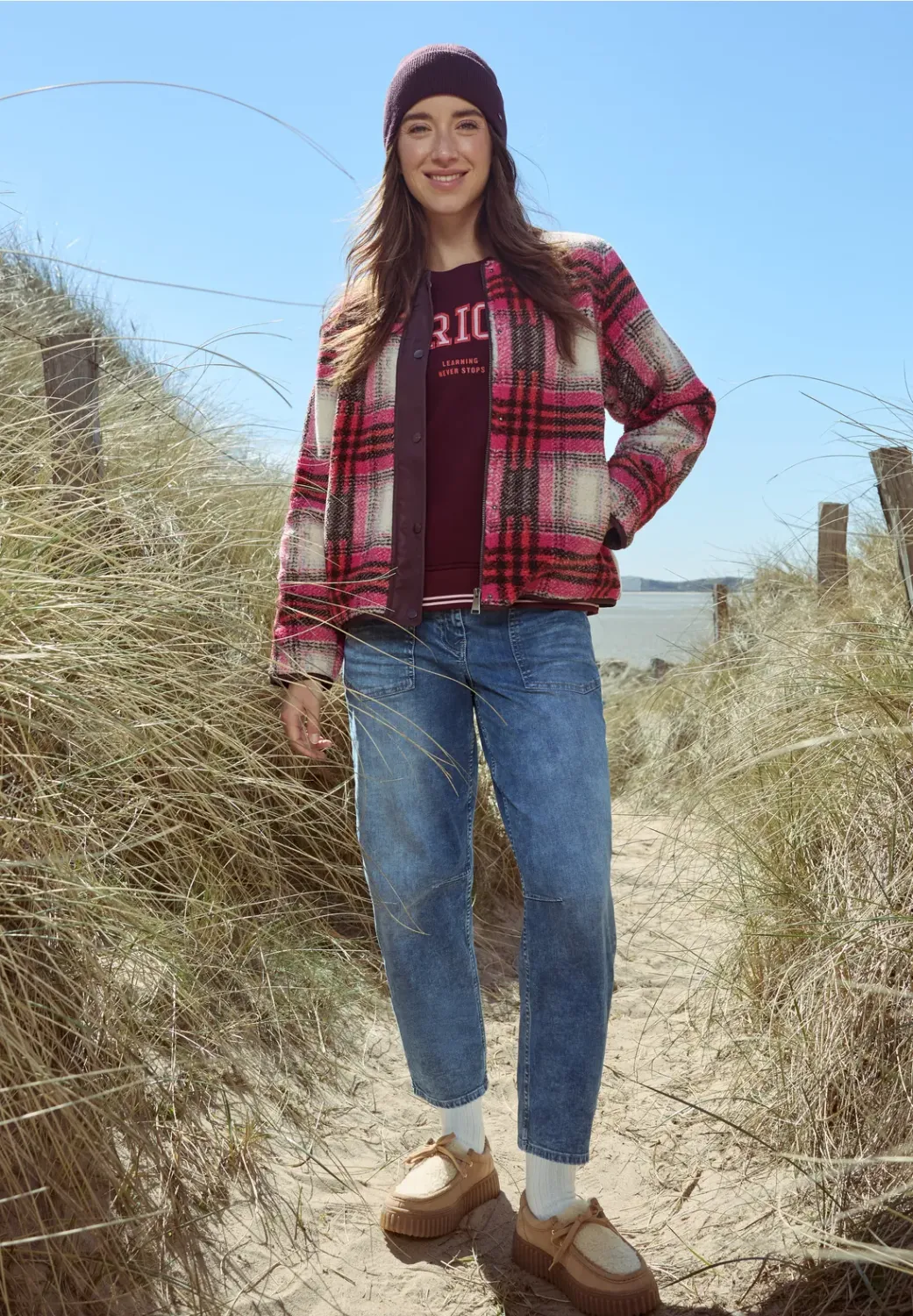 Cecil Check Matmix Teddy Blouson