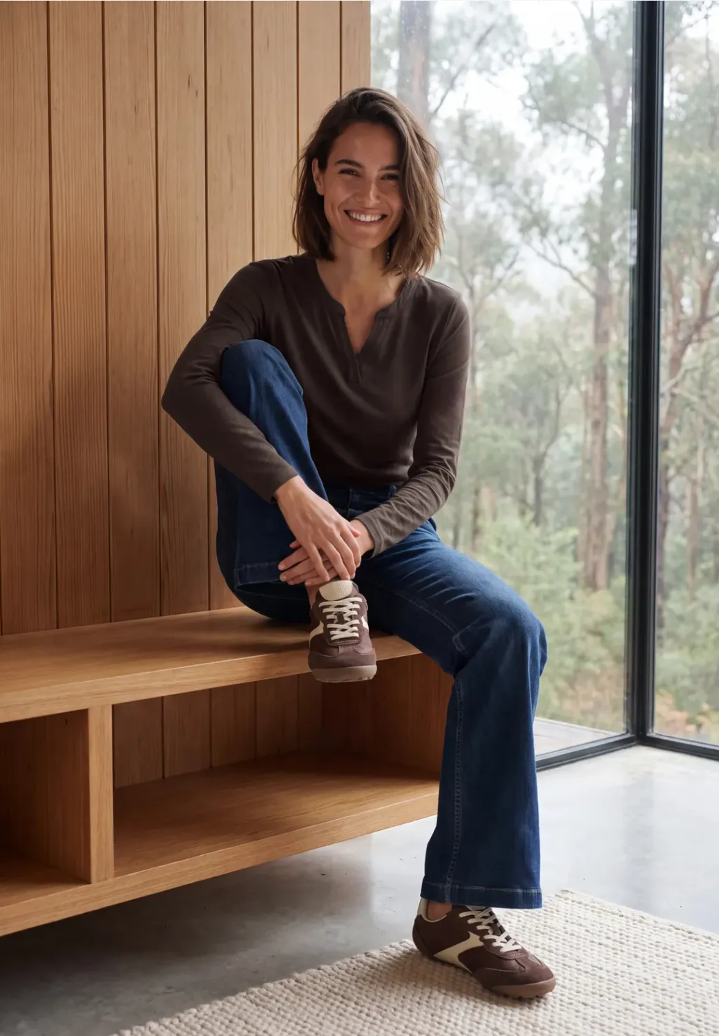 Cecil Solid Split Neck Tunic