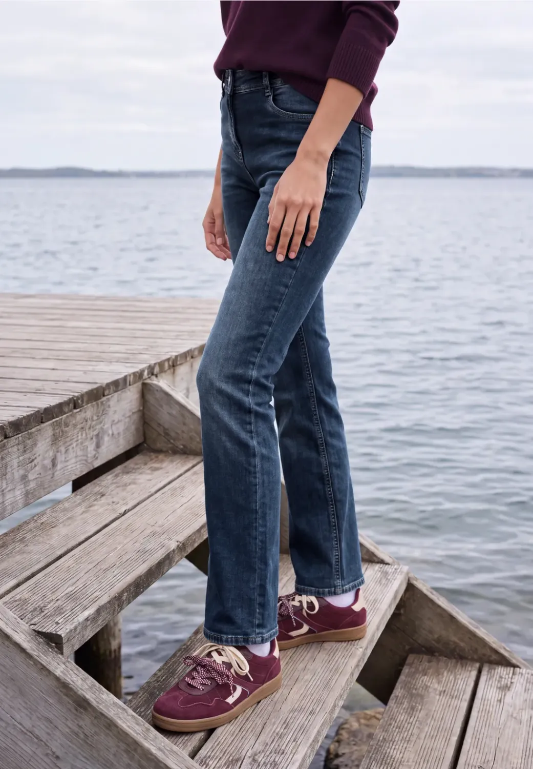 Cecil Style Toronto BOOTCUT Mid Blue