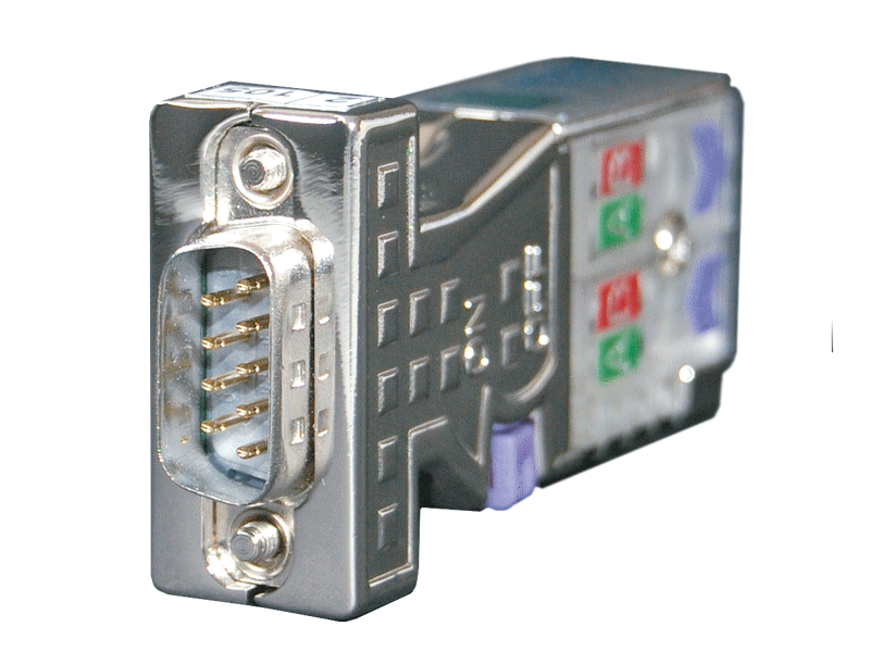 Connecteur PROFIBUS 0° axial avec LED de diagnostic