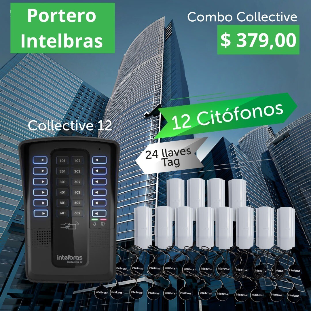 Portero Intelbras 12 citofonos