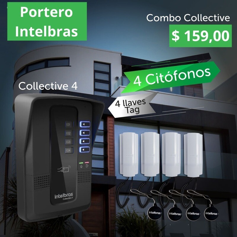 Portero Intelbras 4 citofonos