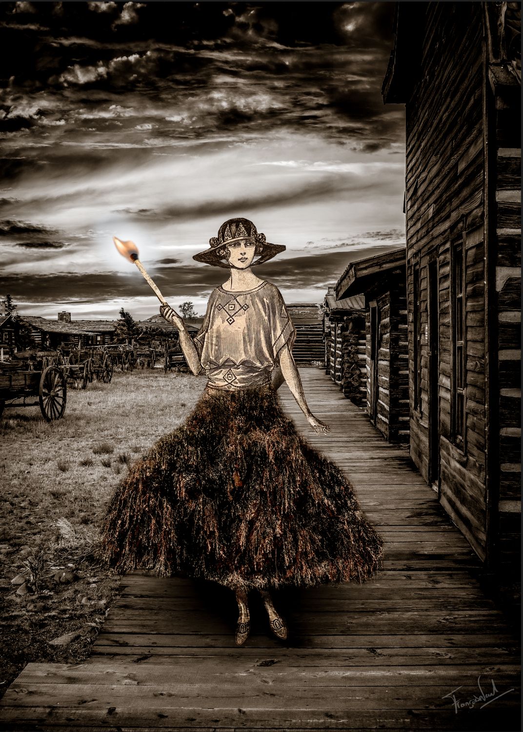 I feel like starting a fire - high quality print - digital collage I feel like starting a fire - high quality print - digital collage