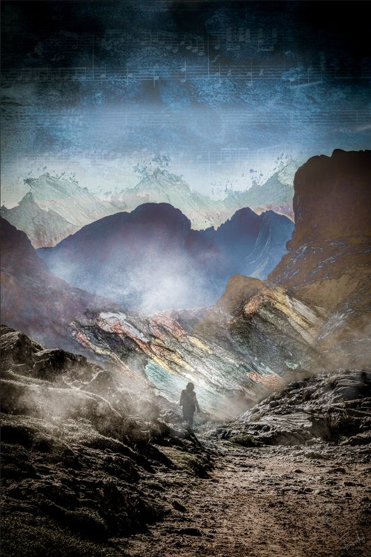 HOPE – Een Betoverende Magic Realism Berglandschap IBaskenland) Kunst print (80x120cm, Beperkte Oplage)