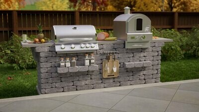 Masterson-O Grill Island with Pizza Oven and Grill