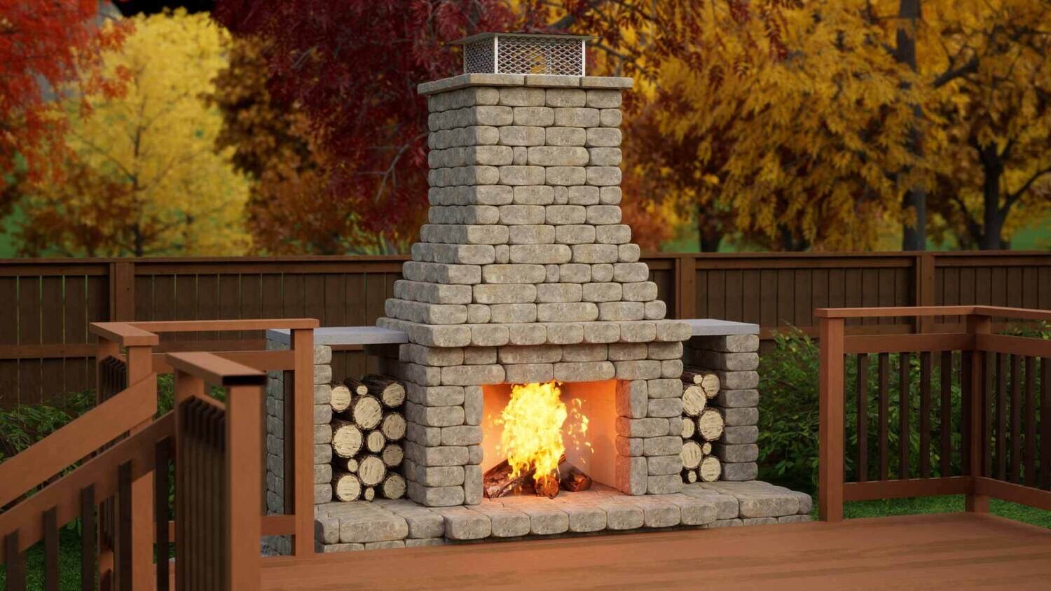 Barrington Fireplace for Deck