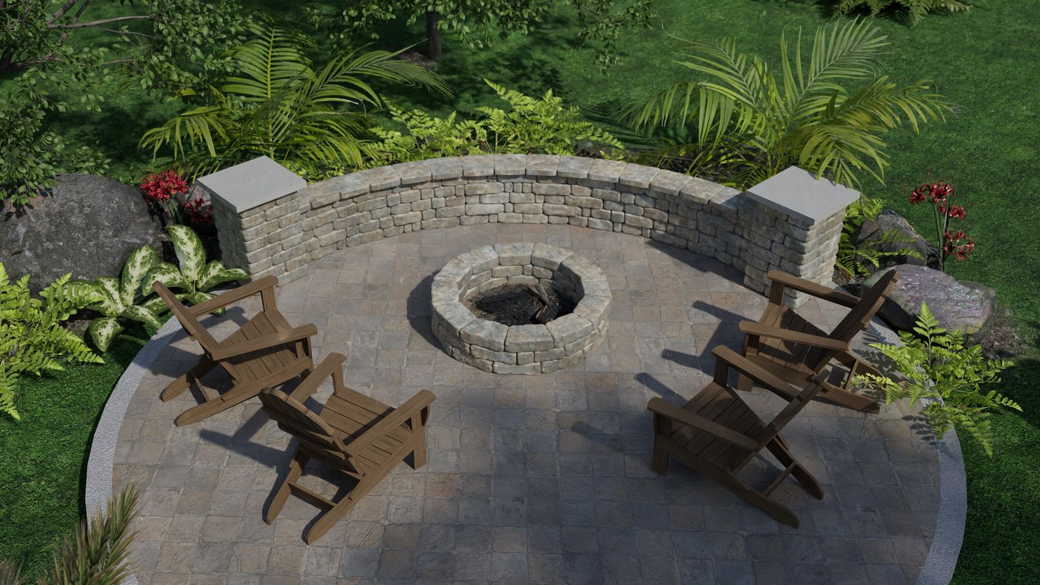 Sternbridge Fire Pit & Seat Wall