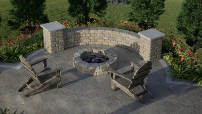 Sedgewick Fire Pit & Seat Wall