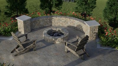 Summerton Fire Pit & Seat Wall