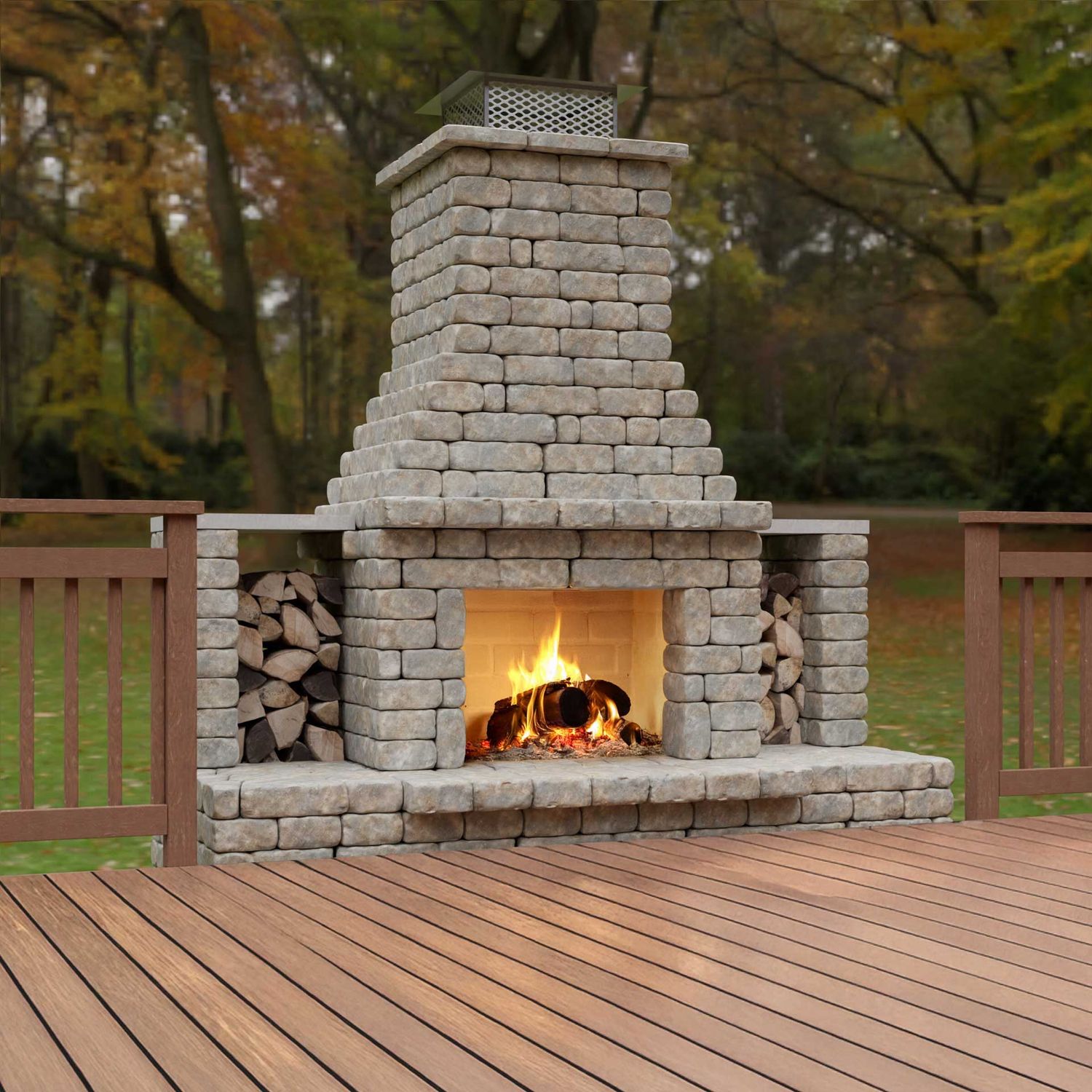 Bellrise Fireplace for Deck and Raised Patios