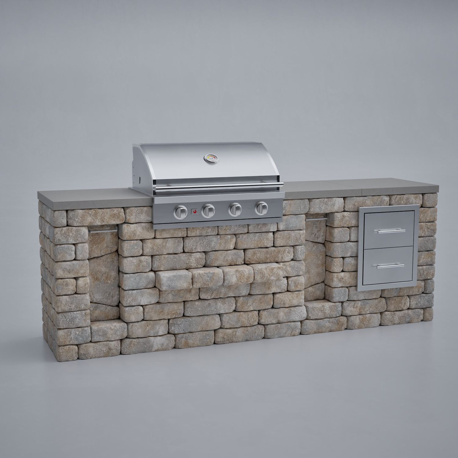 Unity-G+ Large Gas Grill Modular Outdoor Kitchen Unit