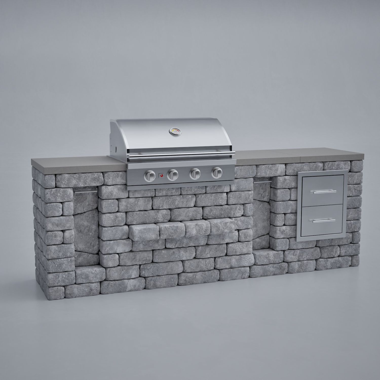 Unity-G+ Large Gas Grill Modular Outdoor Kitchen Unit