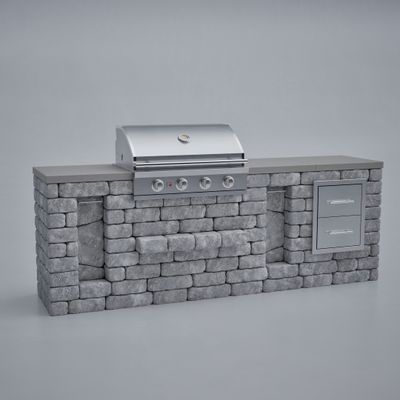 Unity-G+ Large Gas Grill Modular Outdoor Kitchen Unit