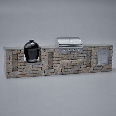 Unity-C+ Gas Grill and Kamado Combo Modular Outdoor Kitchen Unit