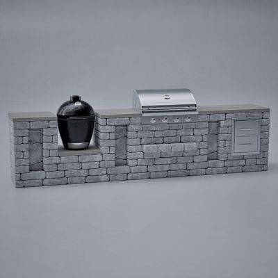 Unity-C+ Gas Grill and Kamado Combo Modular Outdoor Kitchen Unit