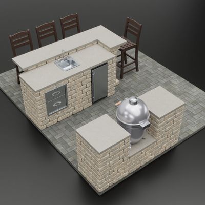 “Weekender Corner Bar & Grill” DIY Compact DIY Outdoor Kitchen