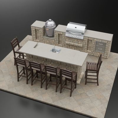 “Entertainer Deluxe” Complete Outdoor Kitchen & Bar