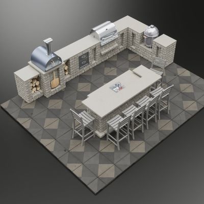 “Master Chef” Fully Loaded Outdoor Kitchen & Bar