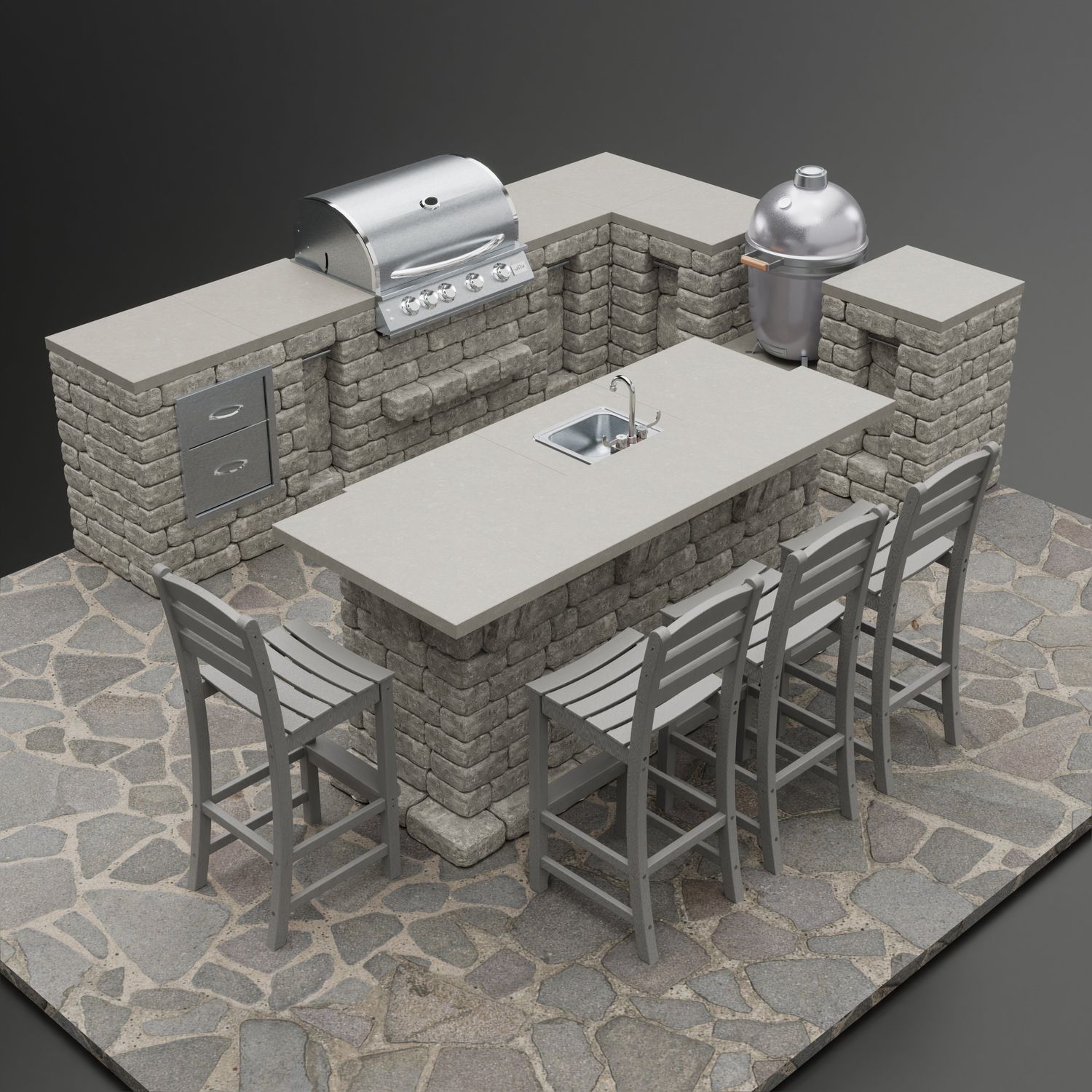 “Sous Chef” Complete Professional Outdoor Kitchen