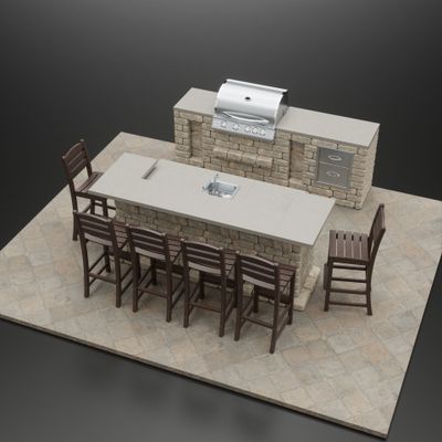 “Entertainer” Complete DIY Outdoor Kitchen Bar & Grill