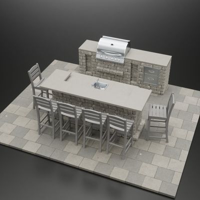 “Entertainer” Complete DIY Outdoor Kitchen Bar & Grill