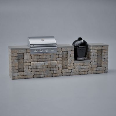 Unity C Combo Grill and Kamado Outdoor Kitchen Island