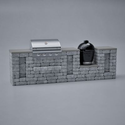 Unity C Combo Grill and Kamado Outdoor Kitchen Island
