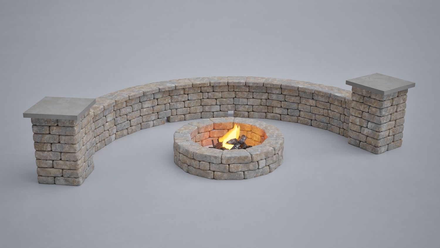 Strathmore Fire Pit & Seat Wall
