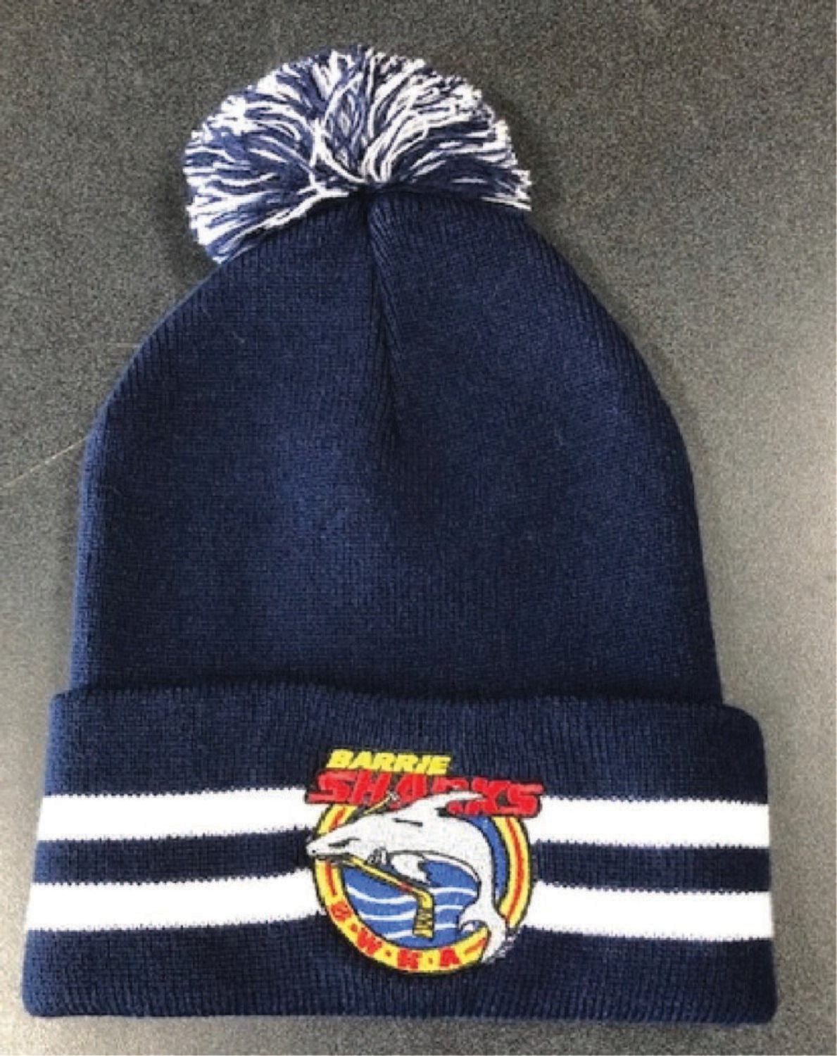 Toque _ BWHA Logo&#39;d - Navy with White Stripe, Size: One size fits all
