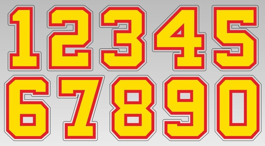 Helmet Sticker - Player Number Set