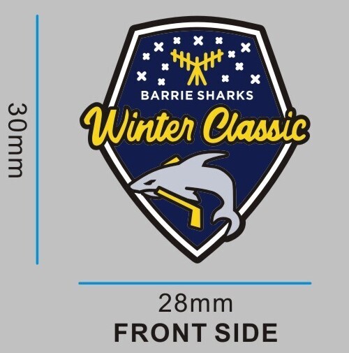 Croc Shoe Charm - Winter Classic Logo, Sharkfest Shoe Charm (Sold as a single item): BWHA Sharkfest Logo