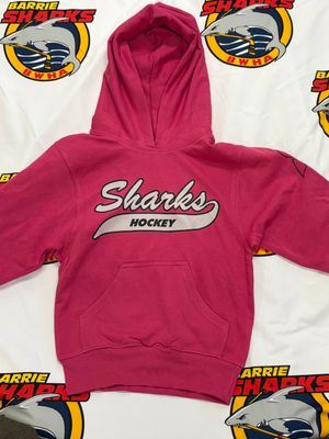 Hoodie - PINK &quot;Sharks Hockey&quot; - Youth