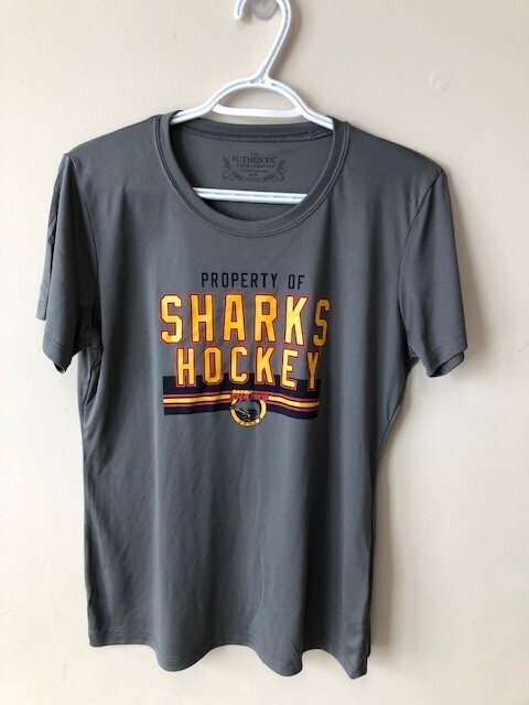 T-shirt - Ladies Dri-Fit with "Sharks Hockey"
