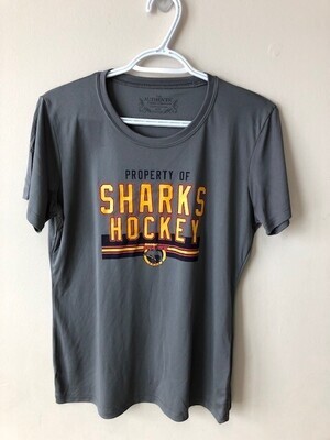 T-shirt - Ladies Dri-Fit with "Sharks Hockey"
